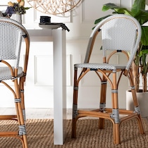 prita navy and white bar stool   