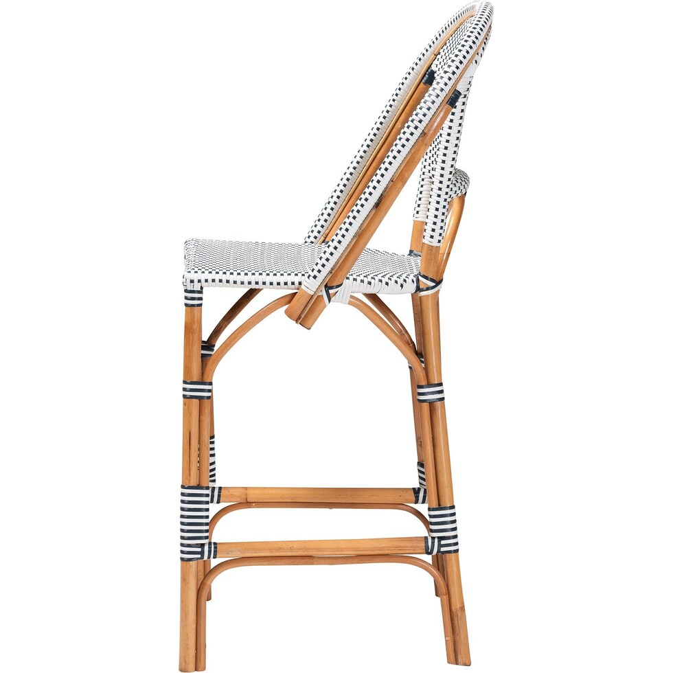 prita navy and white bar stool   