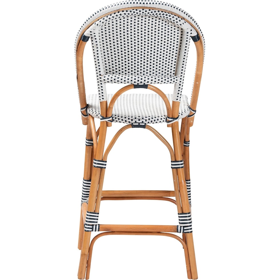 prita navy and white bar stool   