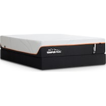 pro adapt white california king mattress split low profile foundation set   