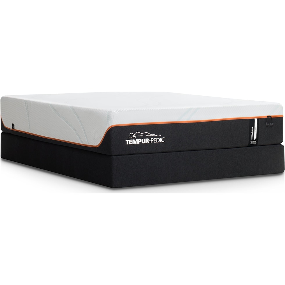 pro adapt white california king mattress split low profile foundation set   