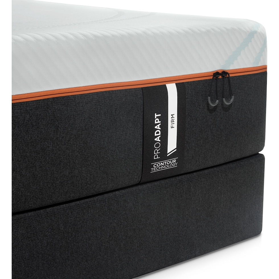 pro adapt white california king mattress split low profile foundation set   