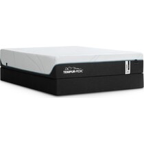 pro adapt white california king mattress split low profile foundation set   