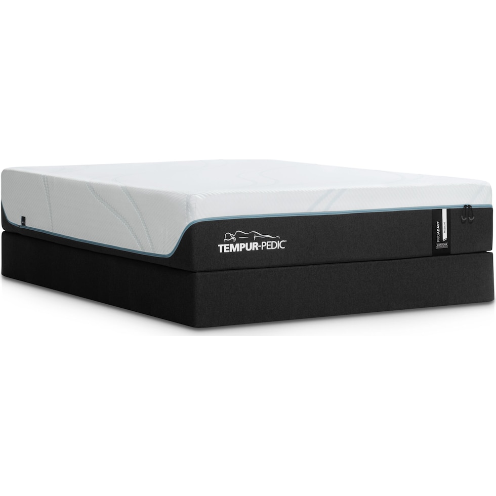 pro adapt white full mattress foundation set   