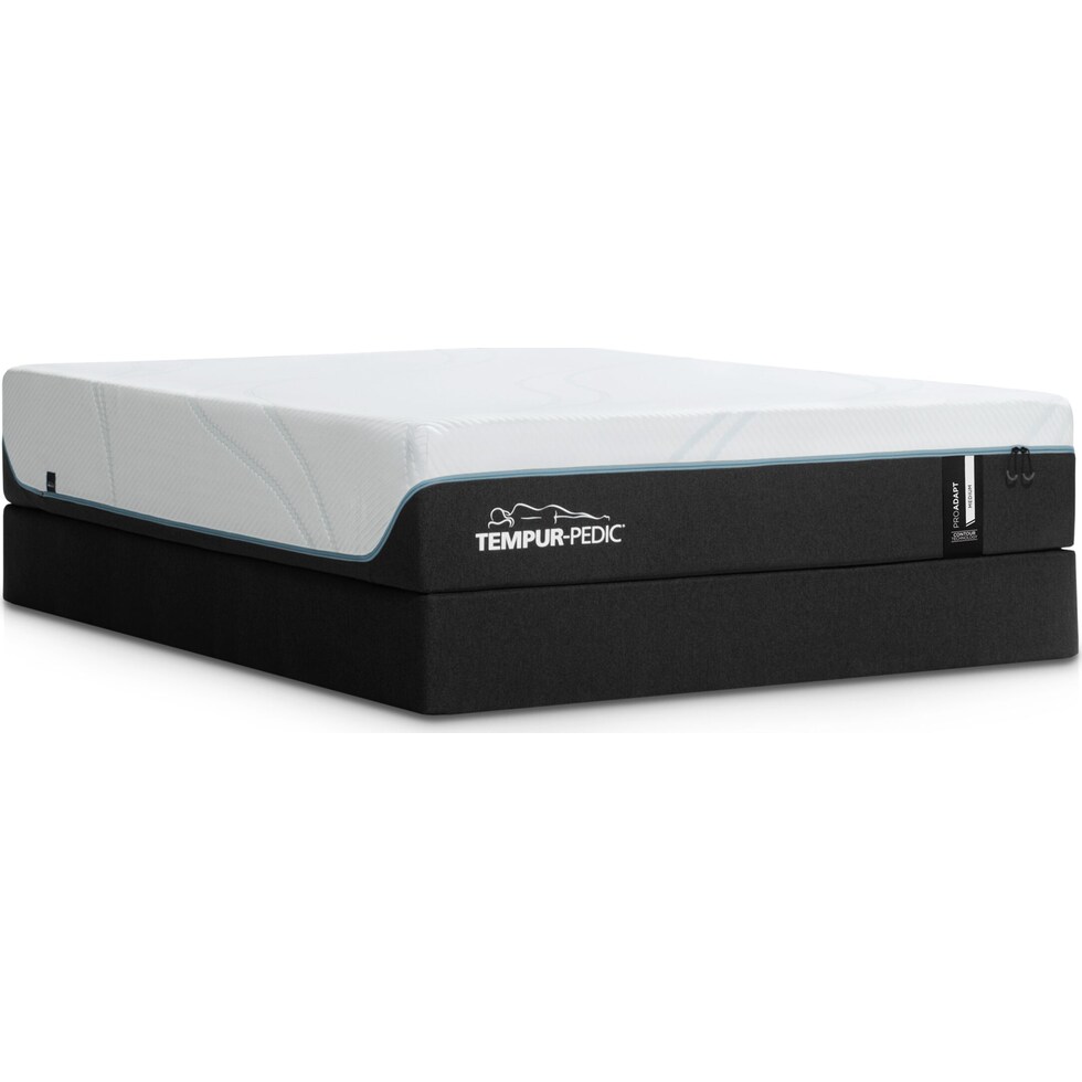pro adapt white queen mattress foundation set   