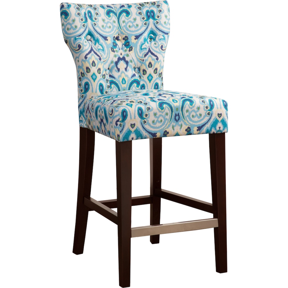 prudence blue counter height stool   