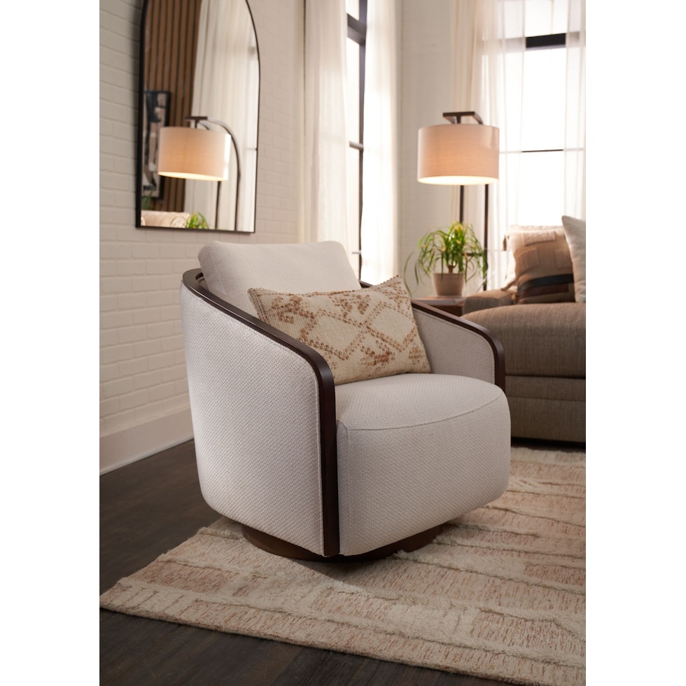 pryer neutral accent chair   