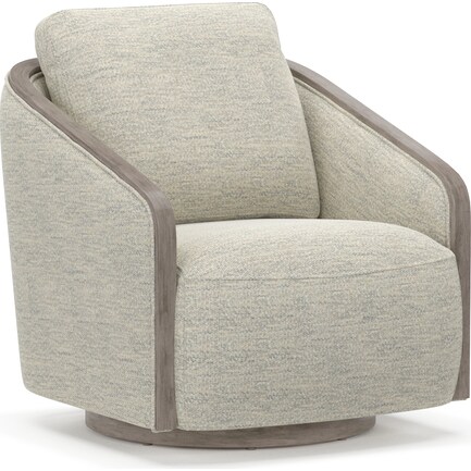 Pryer Swivel Accent Chair - Chalk