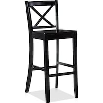 puck black bar stool   