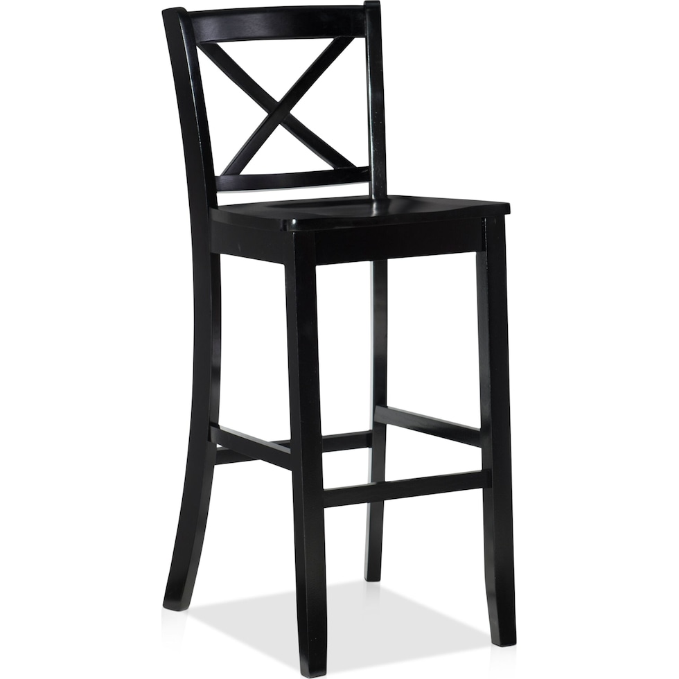 puck black bar stool   
