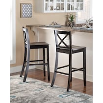 puck black bar stool   