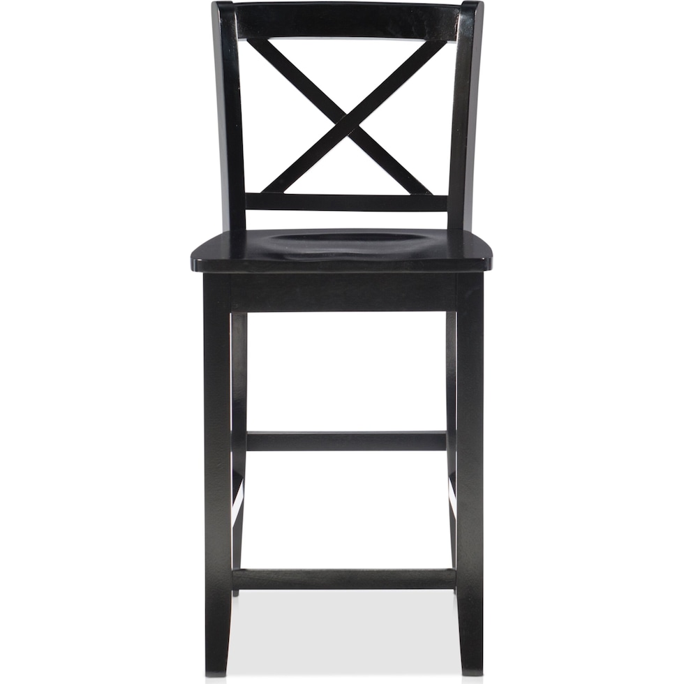 puck black counter height stool   