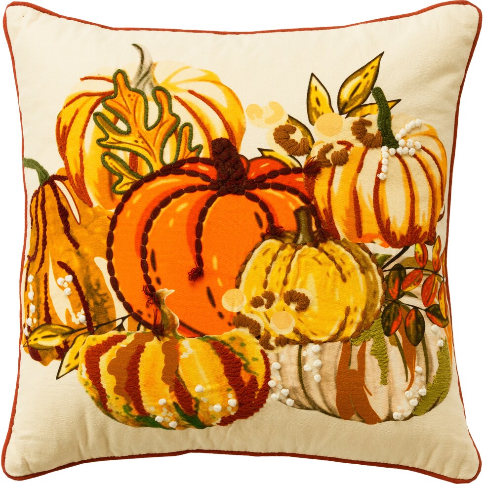 pumpkin farm multi accent pillow   