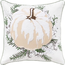 pumpkin field ivory accent pillow   