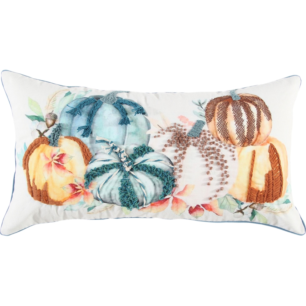 pumpkin patch multicolor accent pillow   