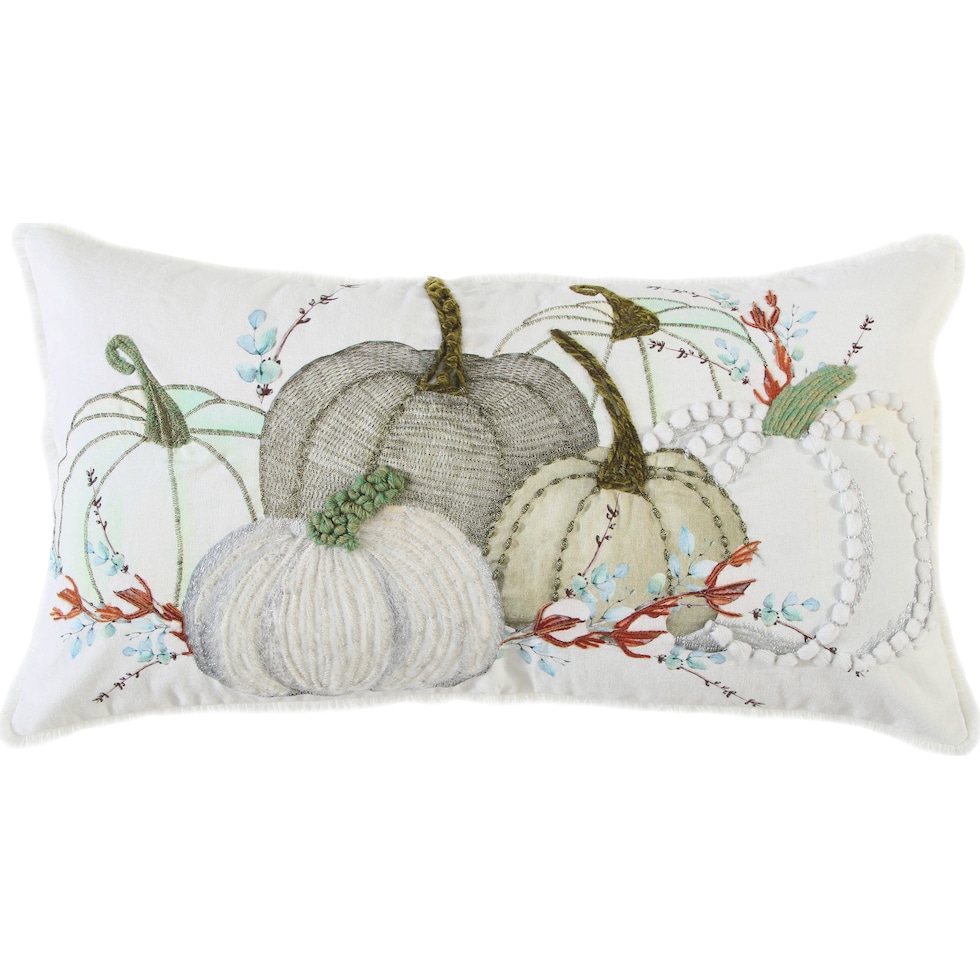 pumpkin picking multicolor accent pillow   