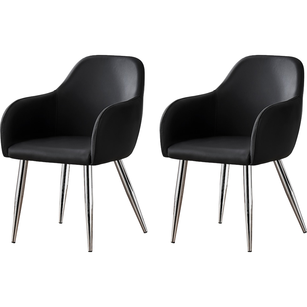 quentin black chrome chair   