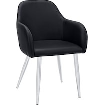 quentin black chrome chair   