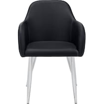 quentin black chrome chair   