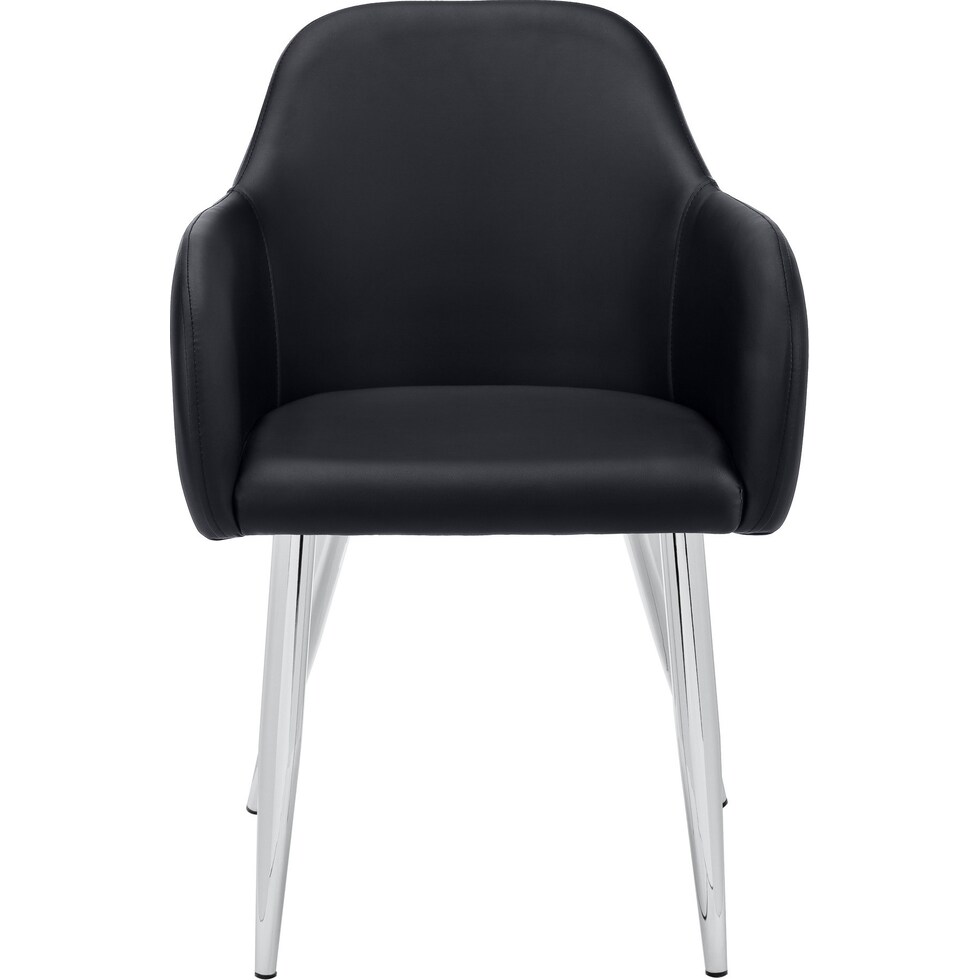 quentin black chrome chair   