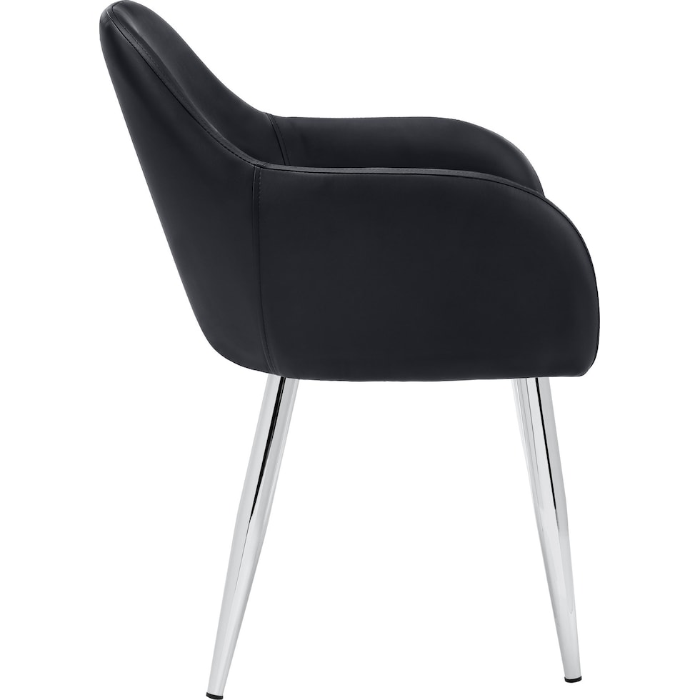 quentin black chrome chair   