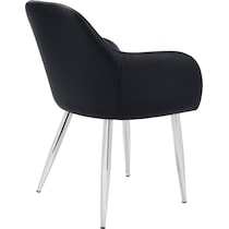 quentin black chrome chair   