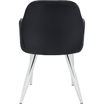 quentin black chrome chair   