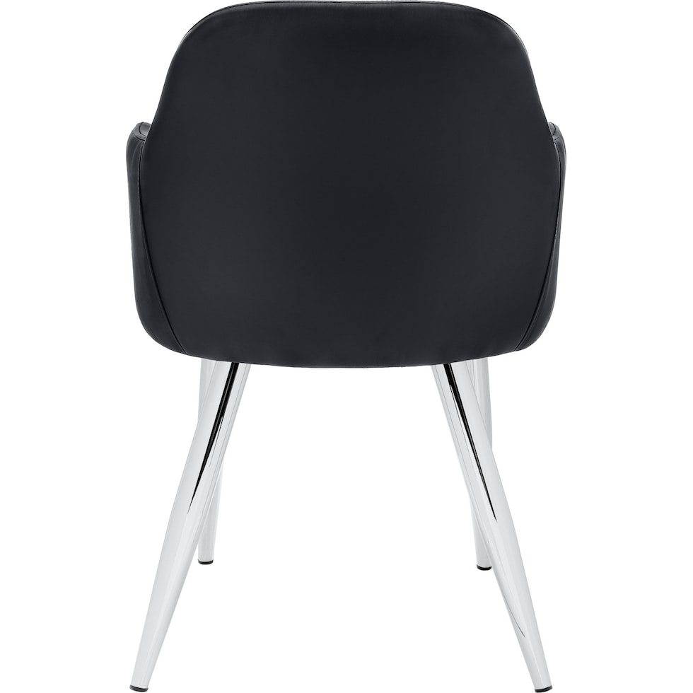 quentin black chrome chair   