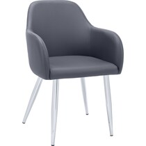quentin gray chrome chair   