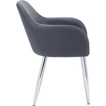 quentin gray chrome chair   