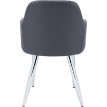 quentin gray chrome chair   