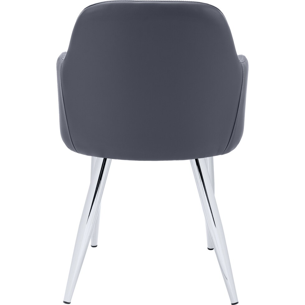 quentin gray chrome chair   