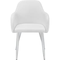 quentin white chrome chair   