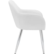 quentin white chrome chair   