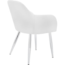 quentin white chrome chair   