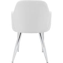 quentin white chrome chair   