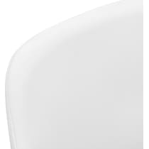 quentin white chrome chair   