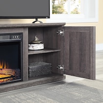 quinta dark brown fireplace tv stand   