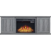quinta gray fireplace tv stand   