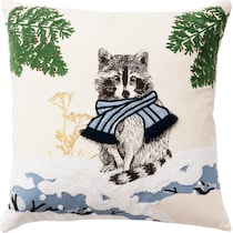 raccoon natural accent pillow   