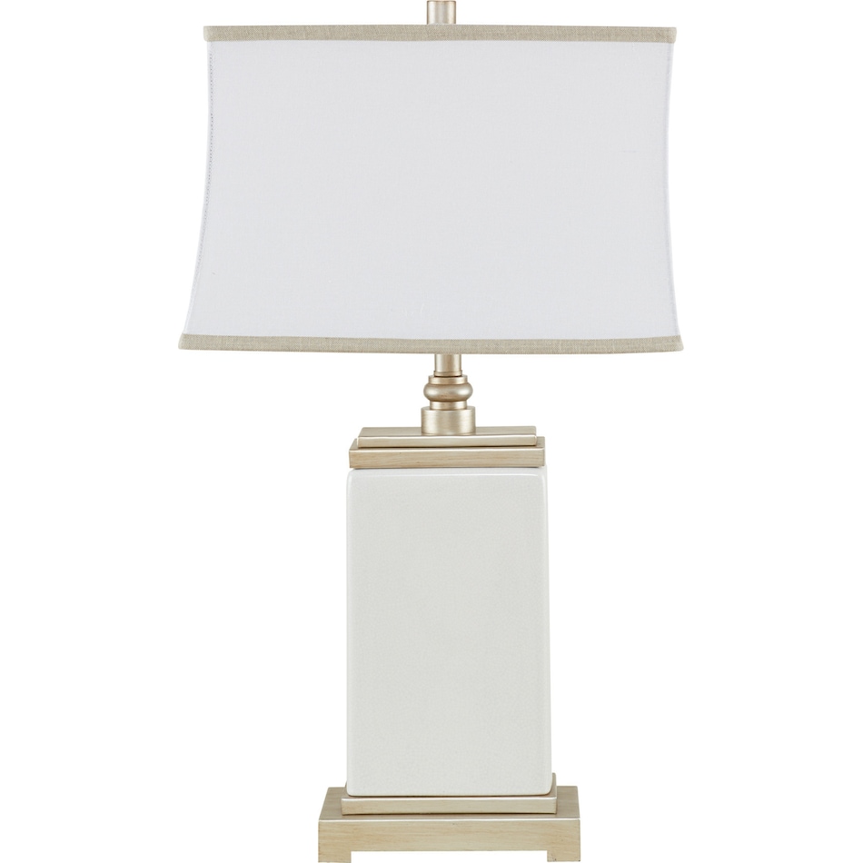 racine white table lamp   