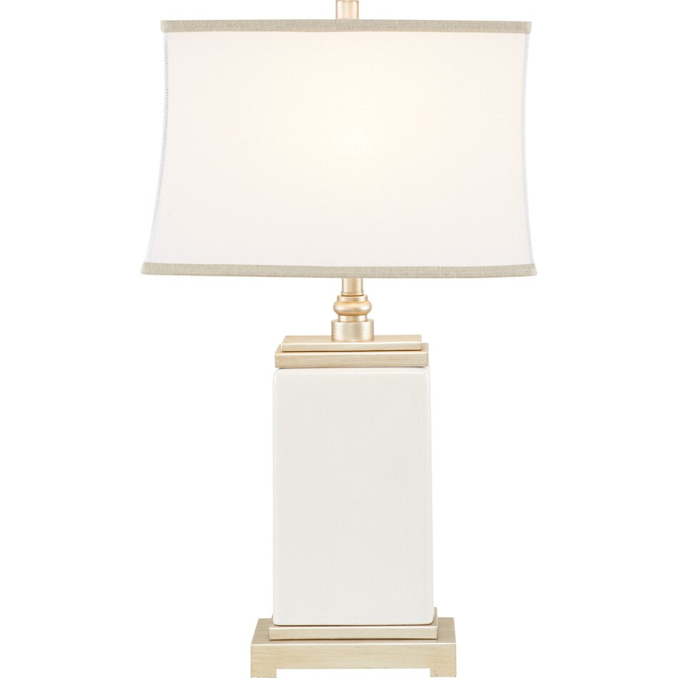 racine white table lamp   