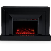 rae black fireplace tv stand   