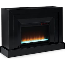 rae black fireplace tv stand   