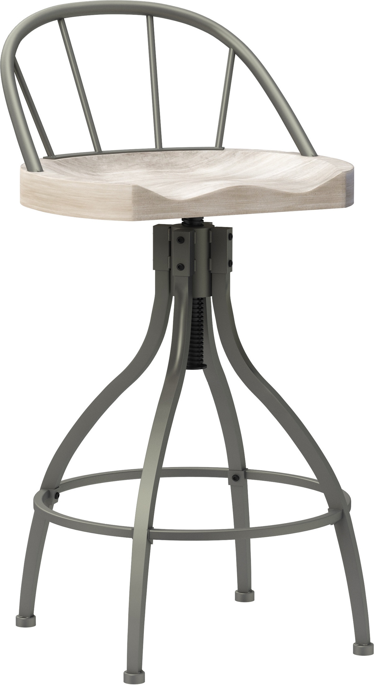 Rafe Adjustable High Back Bar Stool Gray Value City Furniture
