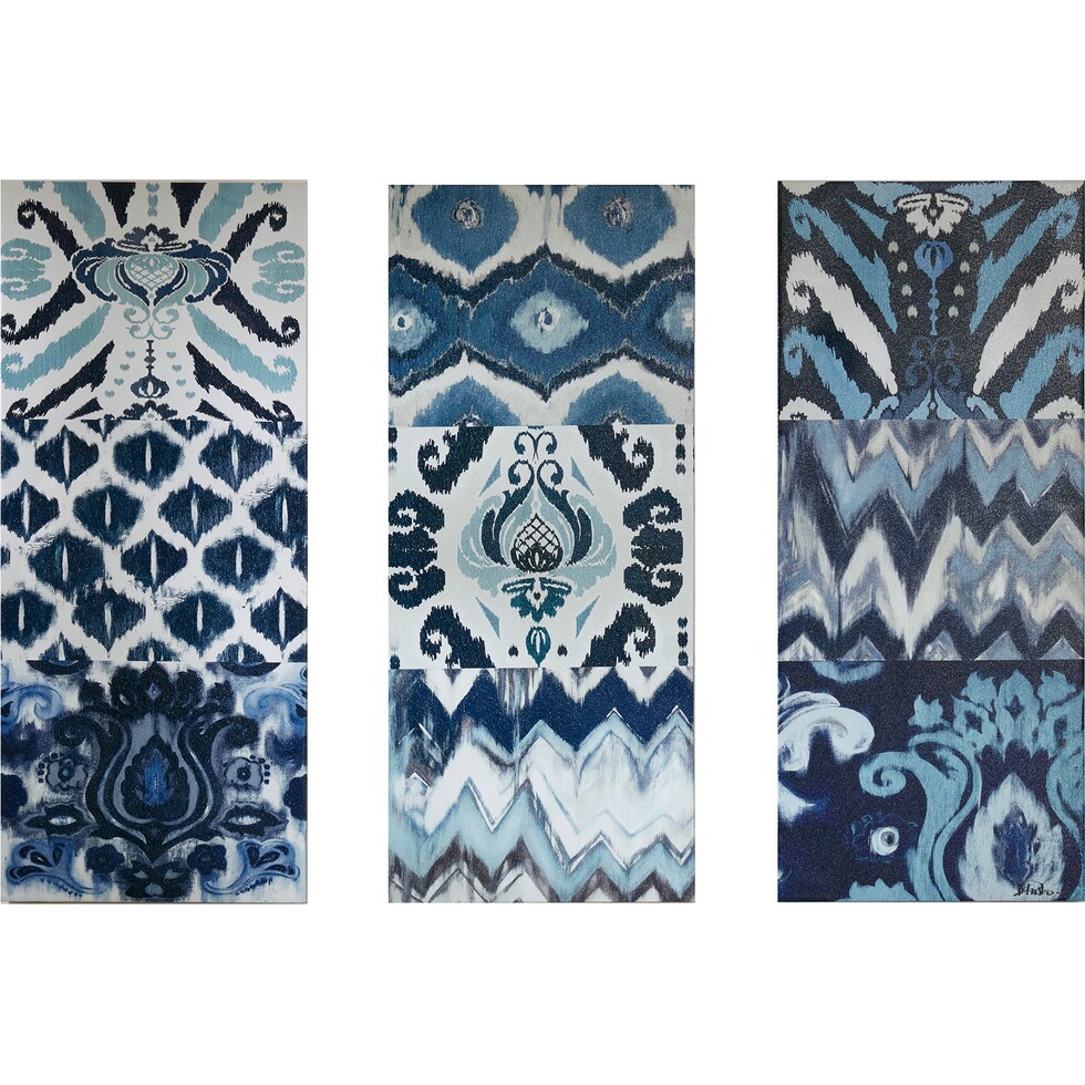 raffaele blue wall art   