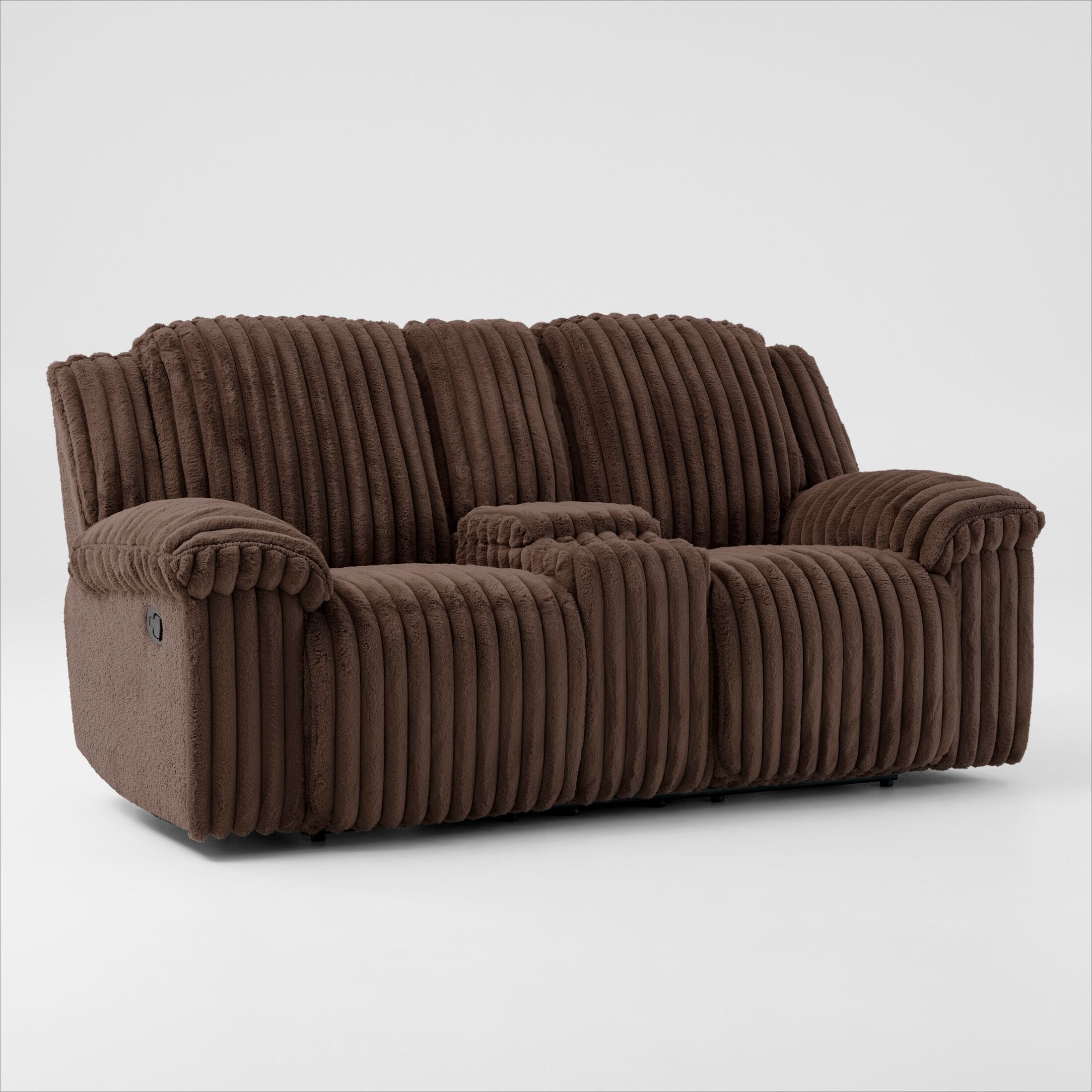 Rafi Manual Reclining Loveseat with Console Value City Furniture