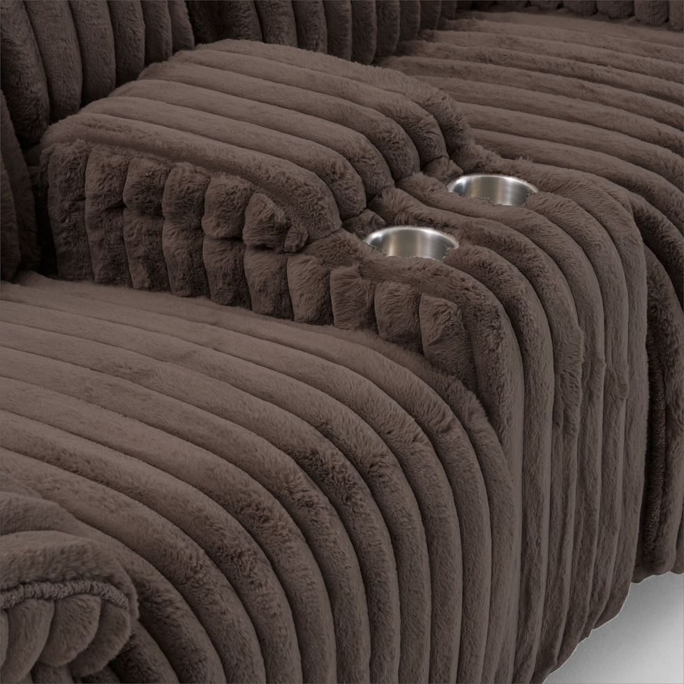 rafi dark brown loveseat   