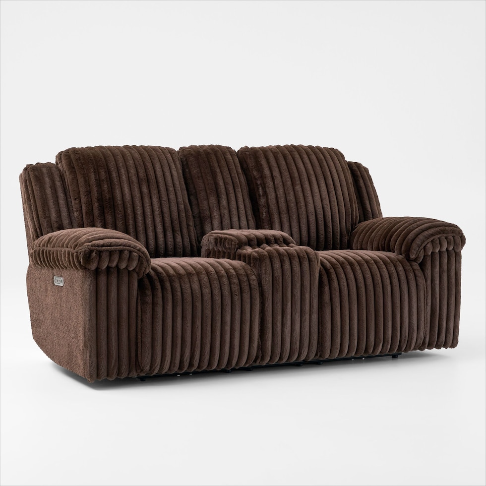 rafi dark brown loveseat   