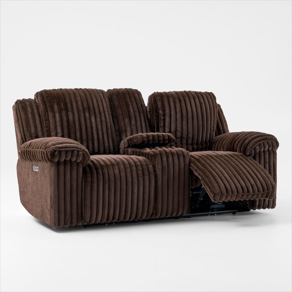 rafi dark brown loveseat   